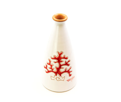 Bottiglia decorativa artigianale in ceramica sarda realizzato nel Laboratorio Terra Sarda Ceramiche